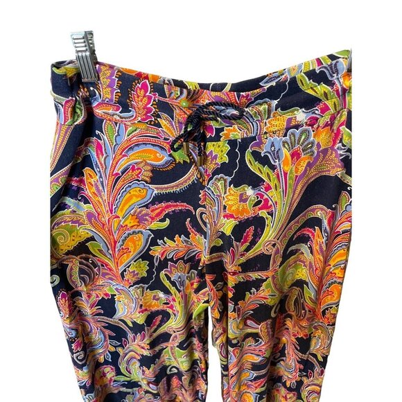 Lauren Ralph Lauren Colorful Stretch Loose Fitting Drawstring Pants Sz S - Picture 3 of 11